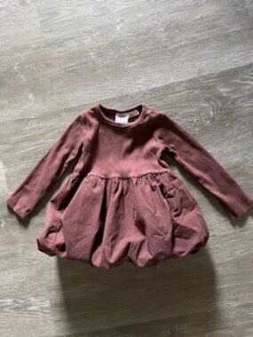 🧡3/15 Zara Long Sleeve Combination Ballon Dress Girls 1 1/2 years /18 months